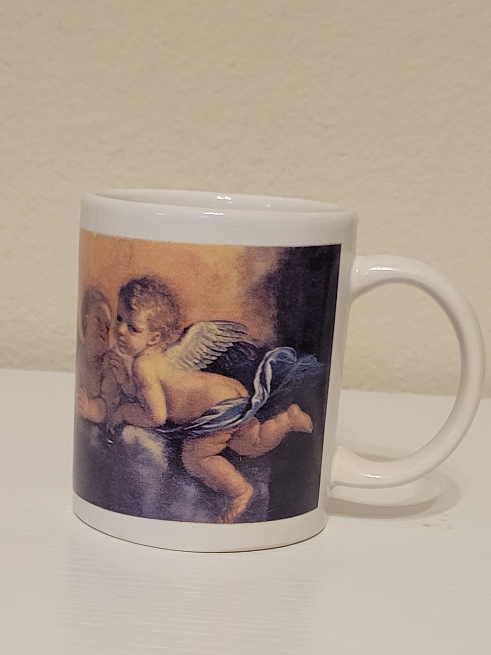 Cherub Art Ceramic Coffee Mug - White
